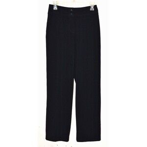 Chico's Womens 0 Small Black Pants Career 28X30 Button zip comfort